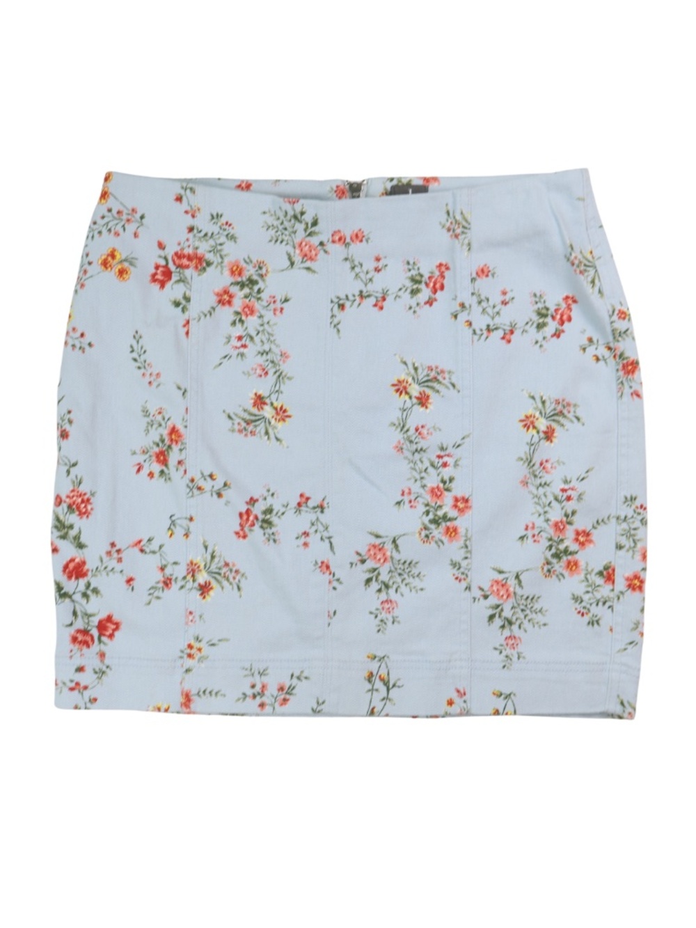 SOHO Blue Floral Denim Mini Skirt Size 2